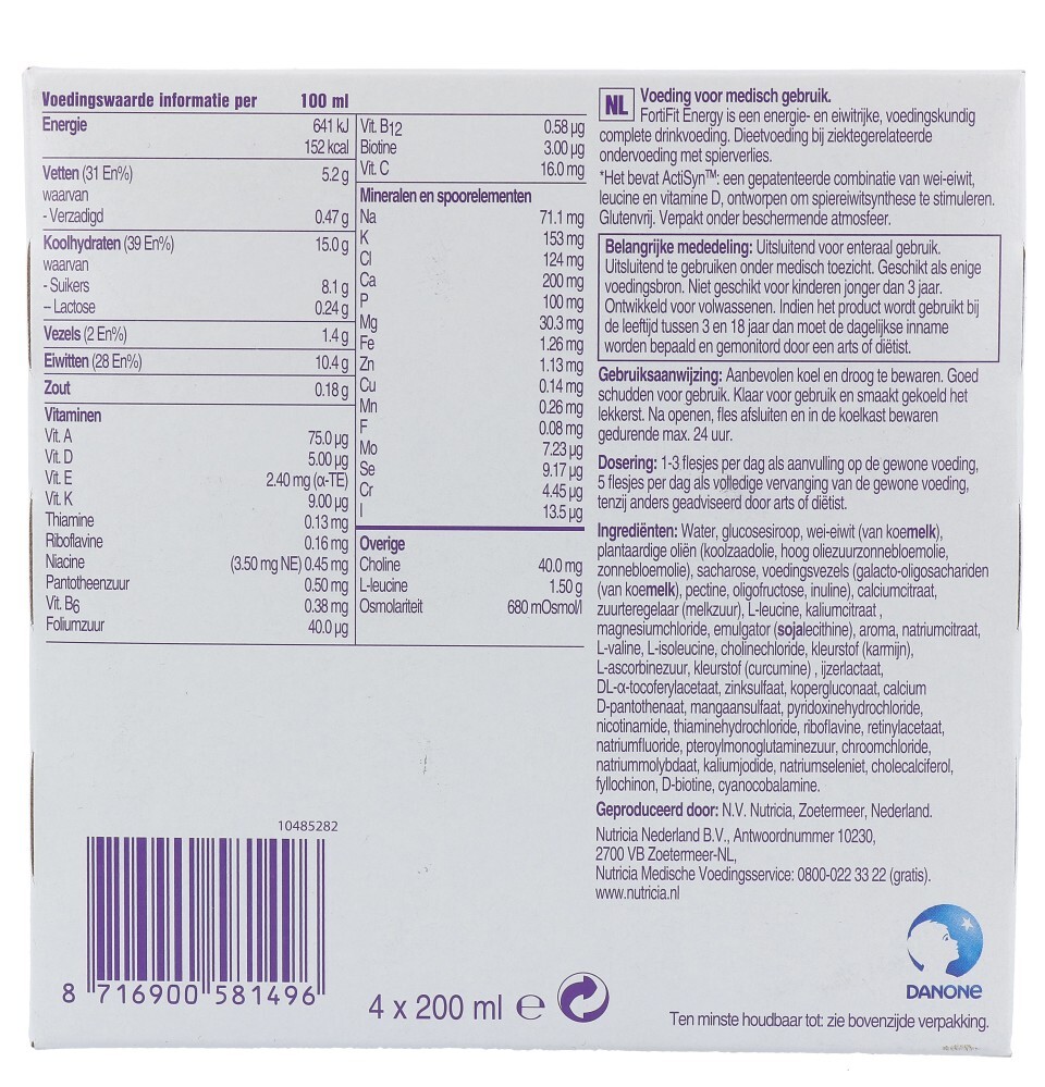 Nutricia Fortifit Energy Mango/perzik (4 stuks) - image 3