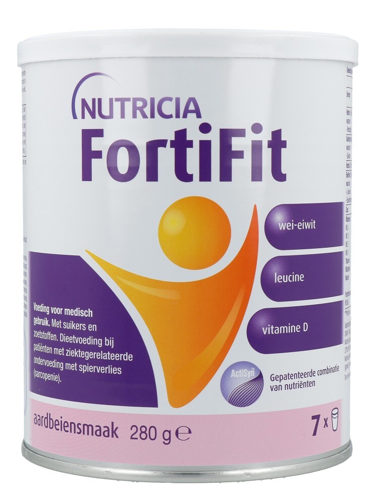 Nutricia Fortifit Poeder Aardbei (280 gr)
