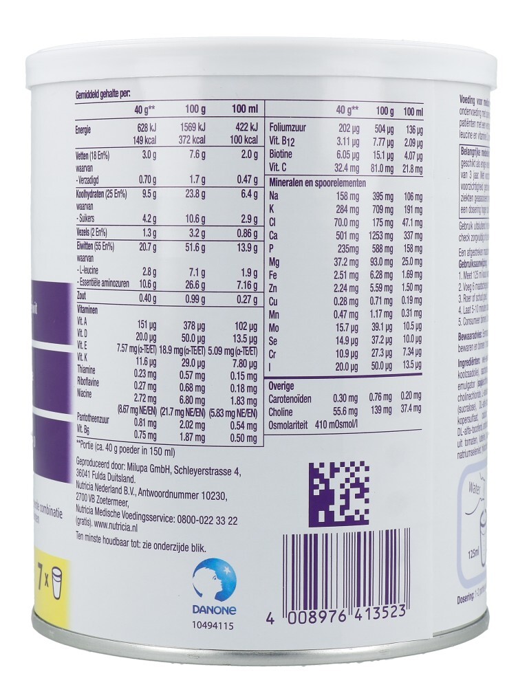 Nutricia Fortifit Poeder Vanille (280 gr)