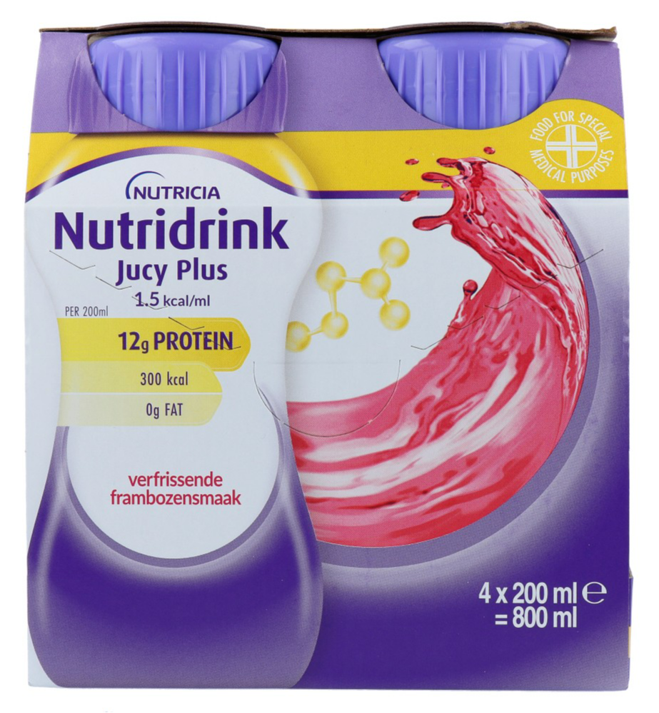 Nutridrink Jucy Plus Verfrissende Framboos (800 ml)