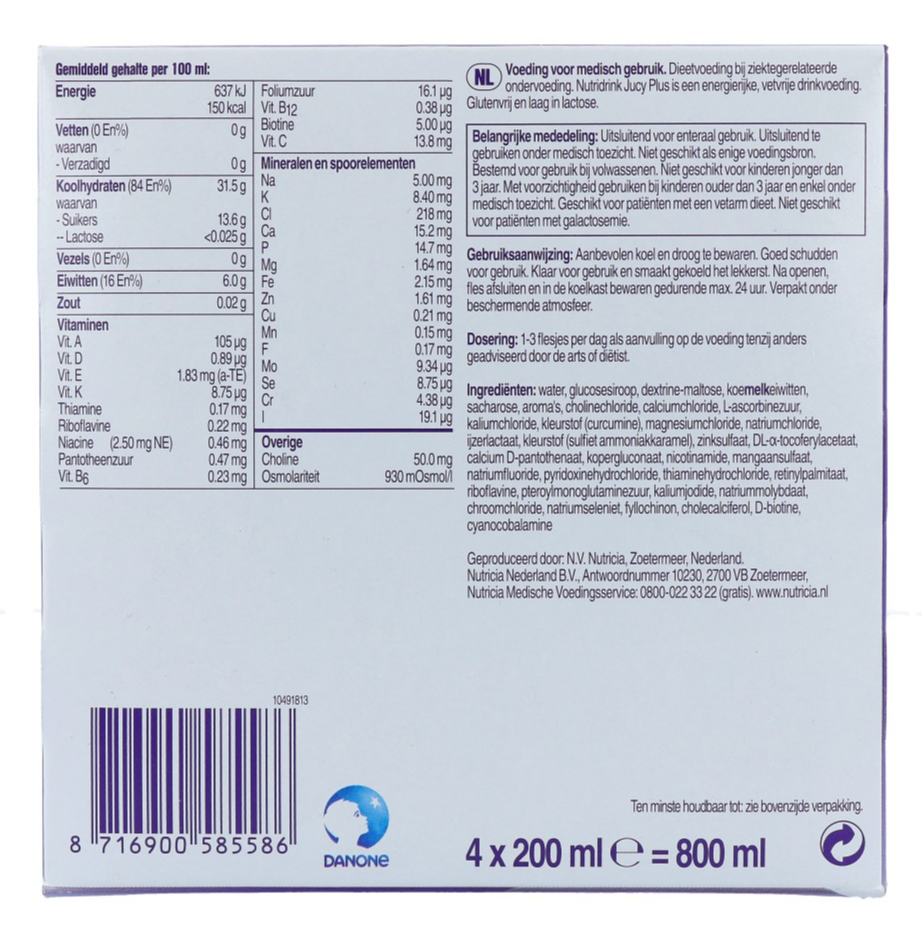 Nutridrink Jucy Plus Peer-vlierbloesem (800 ml) - image 2