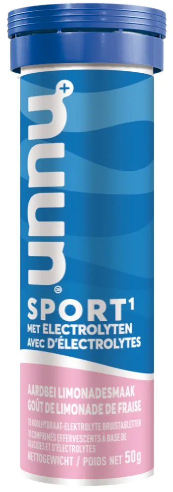 Nuun Sport Aardbei Limonade Bruistabletten (10 tabletten)