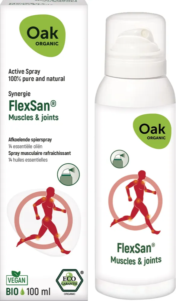 Oak Organic Flexsan Afkoelende Spierspray (100 ml)