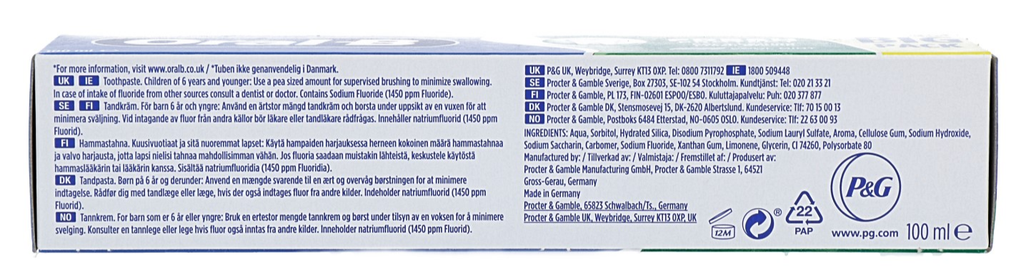 Oral-B Tandpasta 1-2-3 (100 ml) - image 3