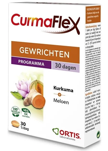 Ortis Curmaflex Kurkuma Meloen Tabletten (30 tabletten)