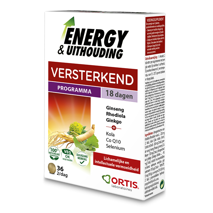 Ortis Energy & Uithouding Tabletten (36 tabletten)