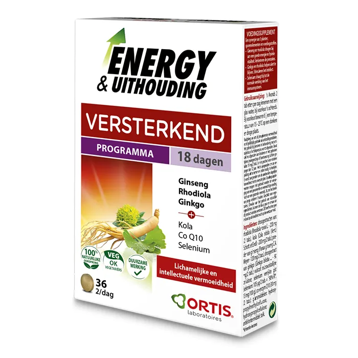 Ortis Energy & Uithouding Tabletten (36 tabletten)