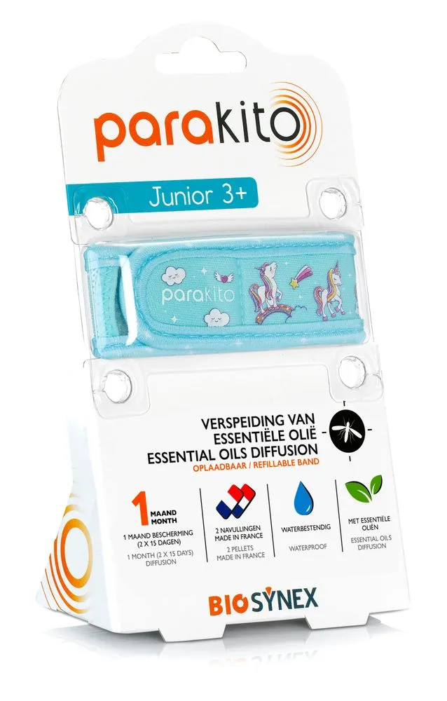 Parakito Anti-muggen Armband Eenhoorn Junior 3+ (1 stuk)