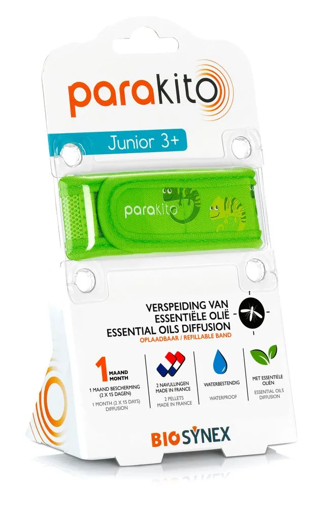 Parakito Anti-muggen Armband Kameleon Junior 3+ (1 stuk)
