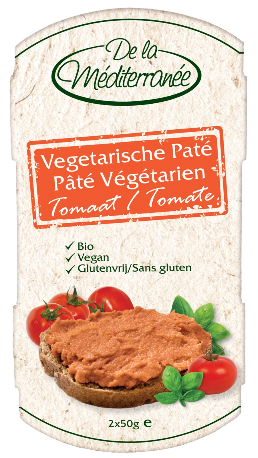 Pate De La Mediterranee Pate Mediterranee Vegetarische Paté Tomaat (100 gr)