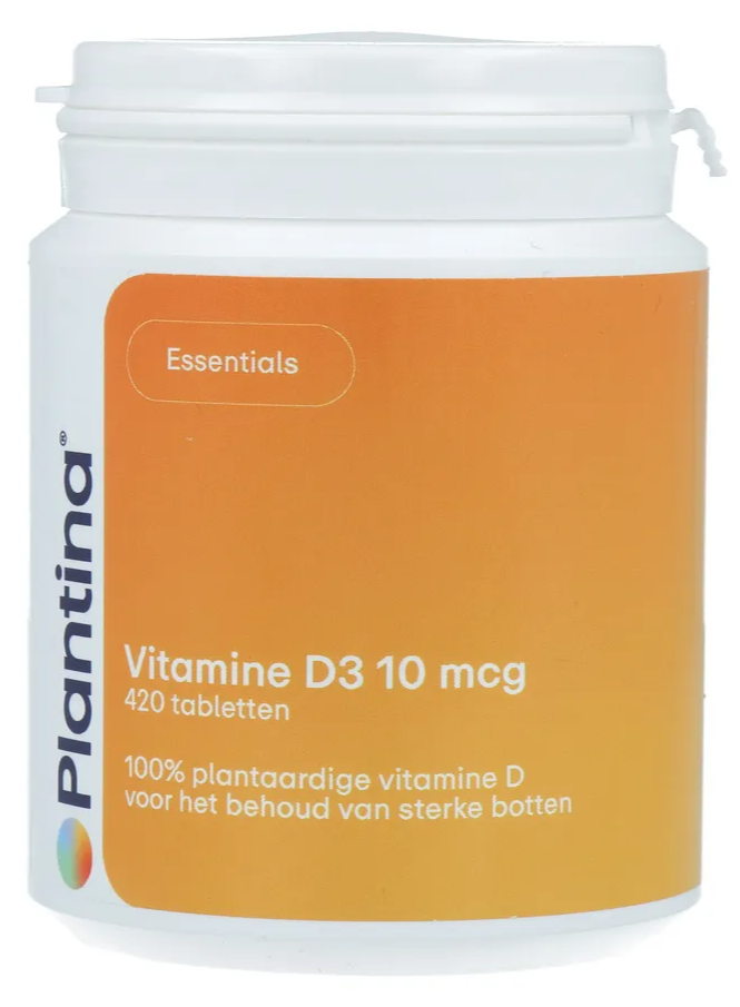 Plantina Essentials Vitamine D3 10 mcg Tabletten (420 tabletten)