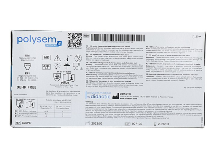 Polysem Latex Handschoenen Maat S (100 stuks)