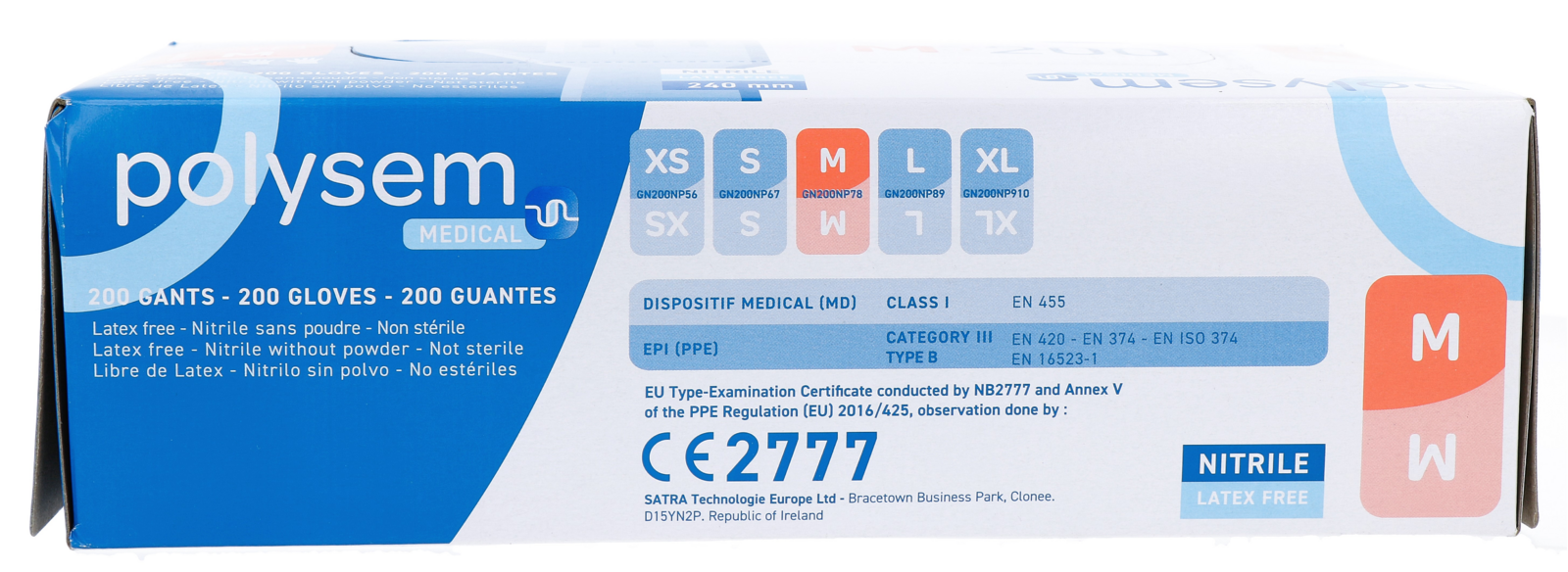 Polysem Nitril Handschoenen Maat M (200 stuks)