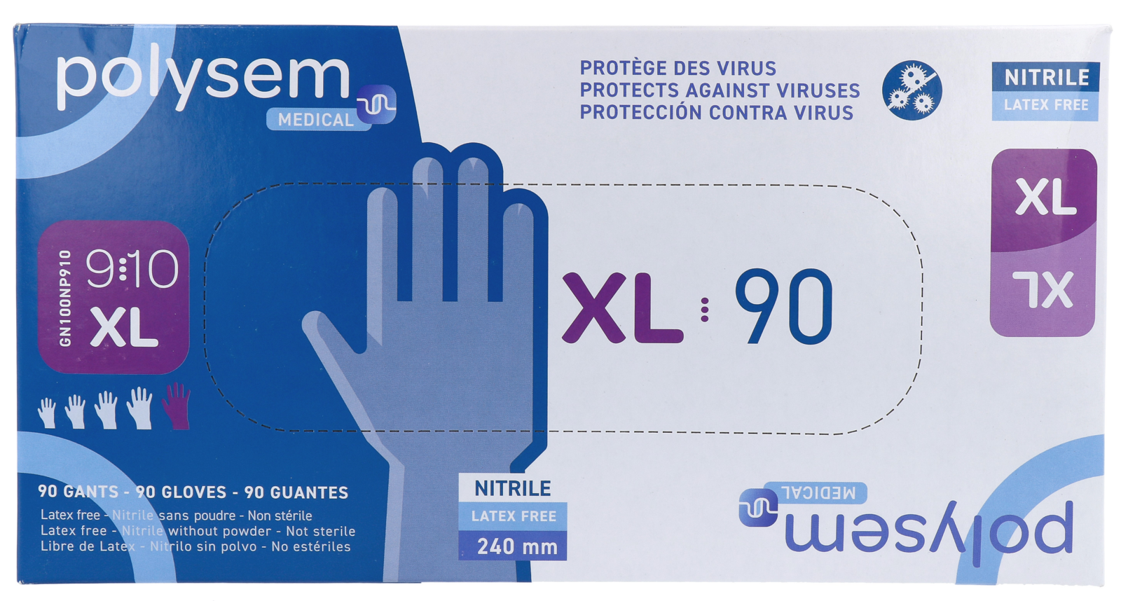 Polysem Nitril Handschoenen Maat XL (90 stuks)