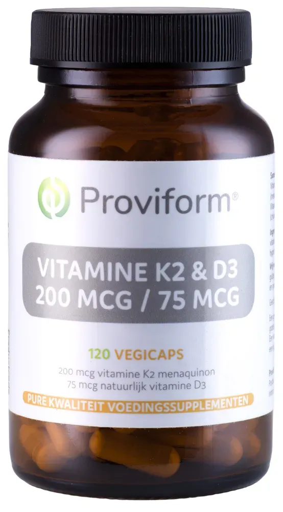 Proviform K2 200mcg & D3 75mcg Capsules (120 vegetarische capsules)