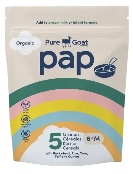 Pure Goat Organic 5-granen Pap 6+M (200 gr)
