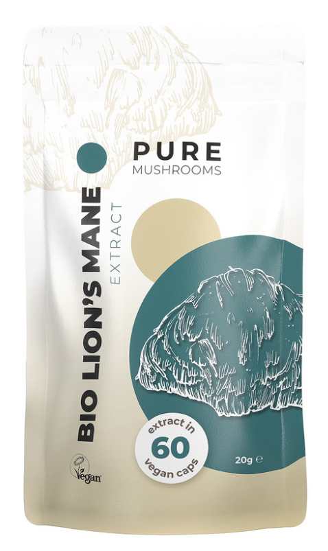 Pure Mushrooms Bio Lions Mane Capsules (60 vegetarische capsules)