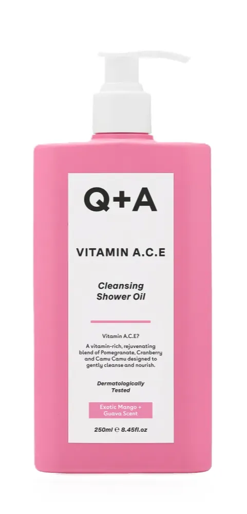 Q+A Vitamin A.C.E Cleansing Shower Oil (250 ml)