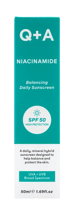 Q+A Zonnebrandcrème Niacinamide SPF (50 ml)