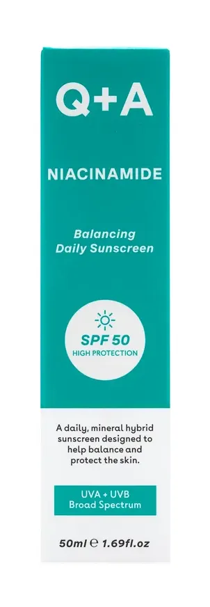 Q+A Zonnebrandcrème Niacinamide SPF (50 ml)