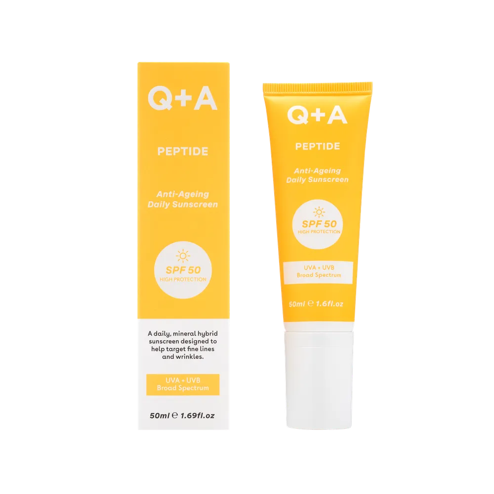 Q+A Zonnebrandcrème Peptide SPF (50 ml)