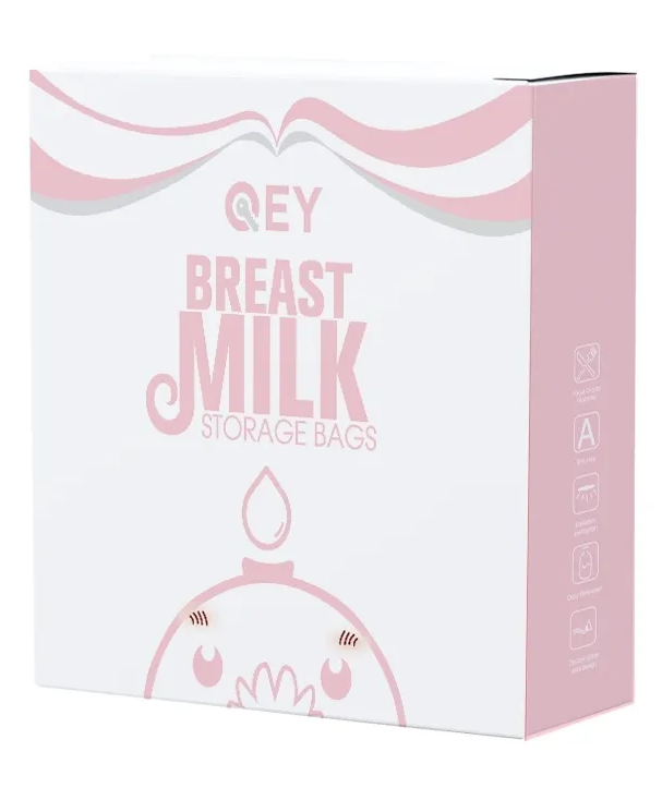 Qey Moedermelk Bewaarzakjes Roze (120 stuks)