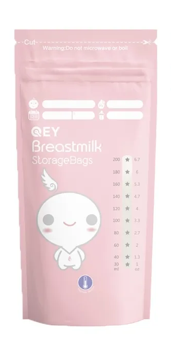 Qey Moedermelk Bewaarzakjes Roze (120 stuks) - image 2