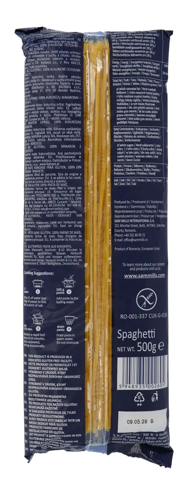 Sam Mills Pasta D'oro Gluten Free Spaghetti (500 gr)