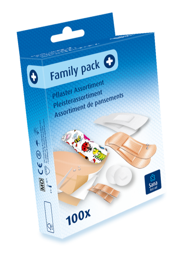 Sana First Aid Family Pack Assorti (100 stuks)