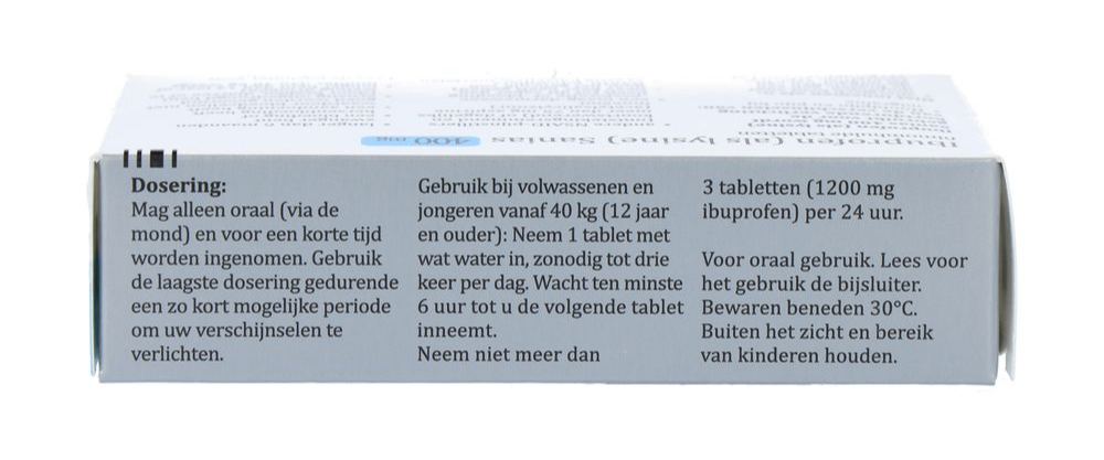 Ibuprofen (als Lysine) Sanias 400mg Tabletten (20 tabletten) - image 3