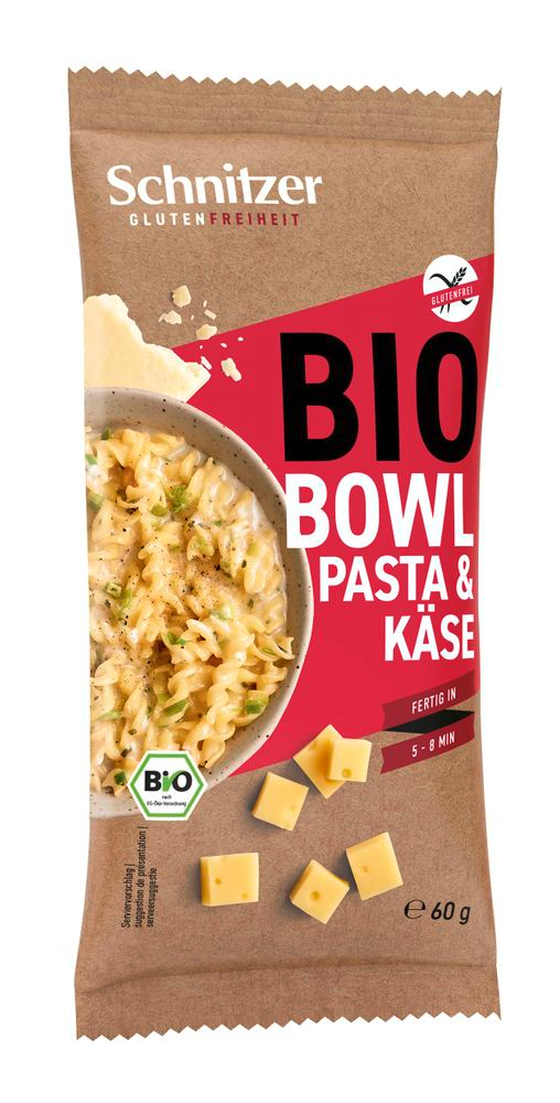 Schnitzer Gluten Freiheit Bio Bowl Pasta & Käse (60 gr)
