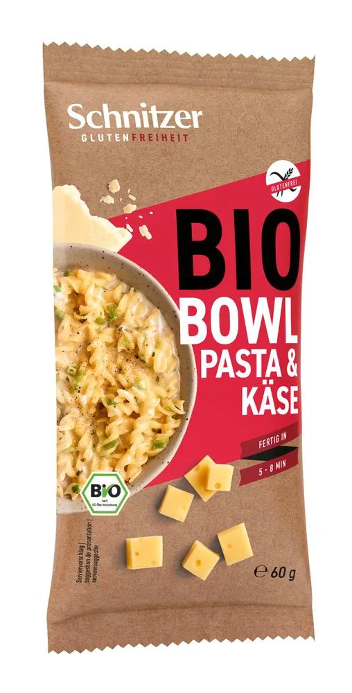 Schnitzer Gluten Freiheit Bio Bowl Pasta & Käse (60 gr)