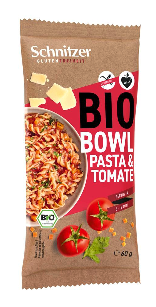 Schnitzer Gluten Freiheit Bio Bowl Pasta & Tomate (60 gr)