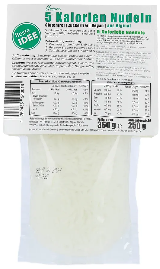 Schultz & Konig 5 Calorieën Noodles (360 gr)