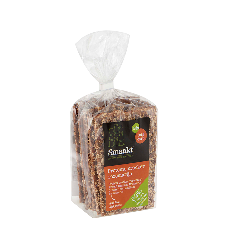 Smaakt Less Carb Crackers Rozemarijn (200 gr)