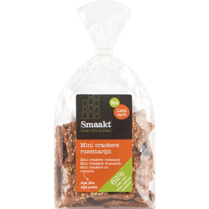 Smaakt Less Carb Minicrackers Rozemarijn (200 gr)