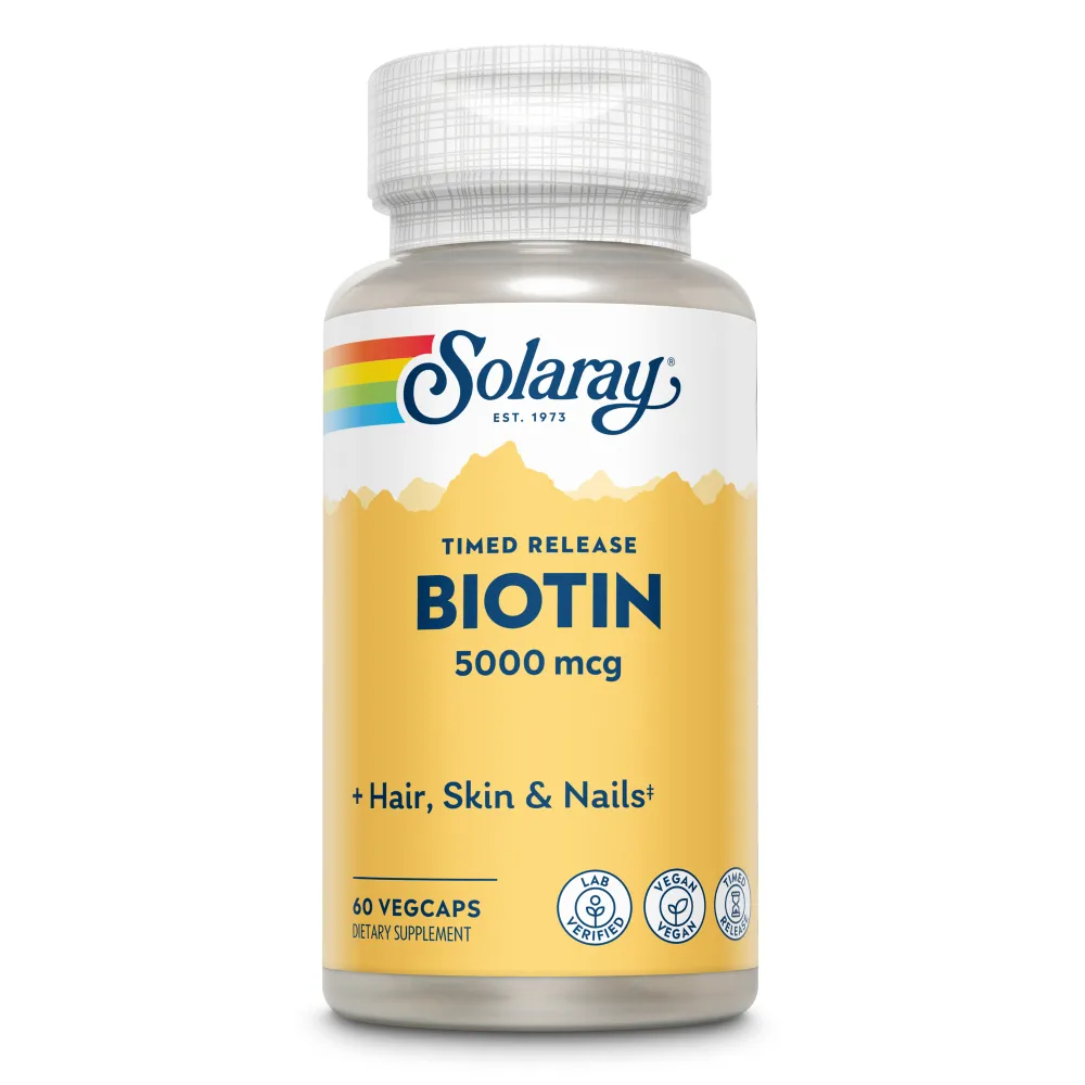 Solaray Biotin 5000mcg Capsules (60 vegetarische capsules)