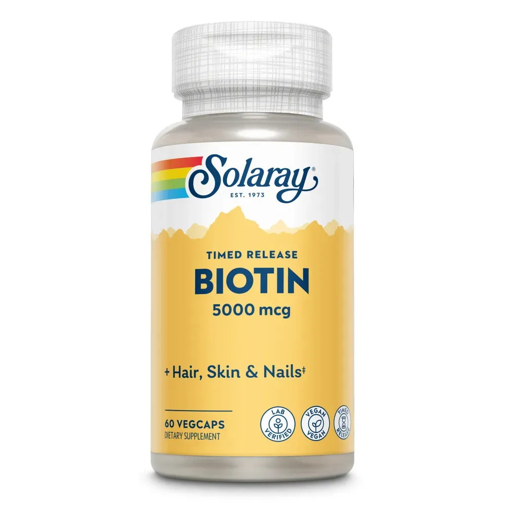 Solaray Biotin 5000mcg Capsules (60 vegetarische capsules)