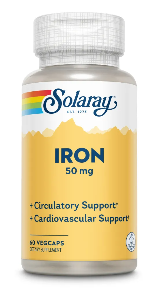 Solaray Iron 50mg Capsules (60 capsules)