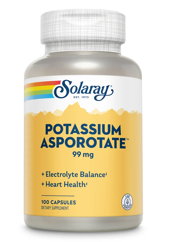 Solaray Potassium Asporotate 99mg Capsules (100 capsules)