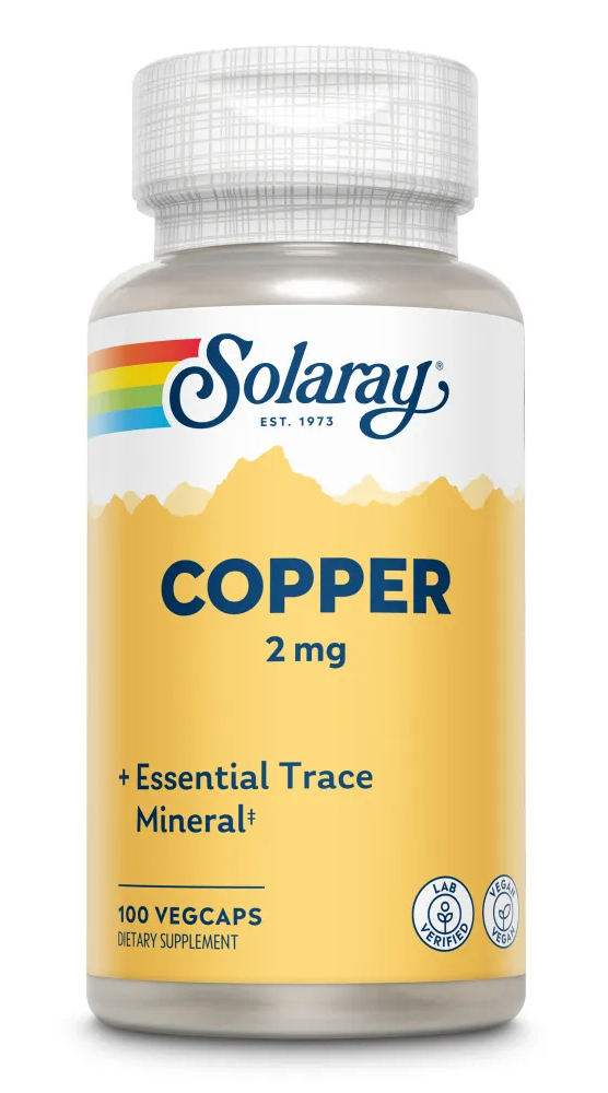 Solaray Copper 2mg Capsules (100 capsules)