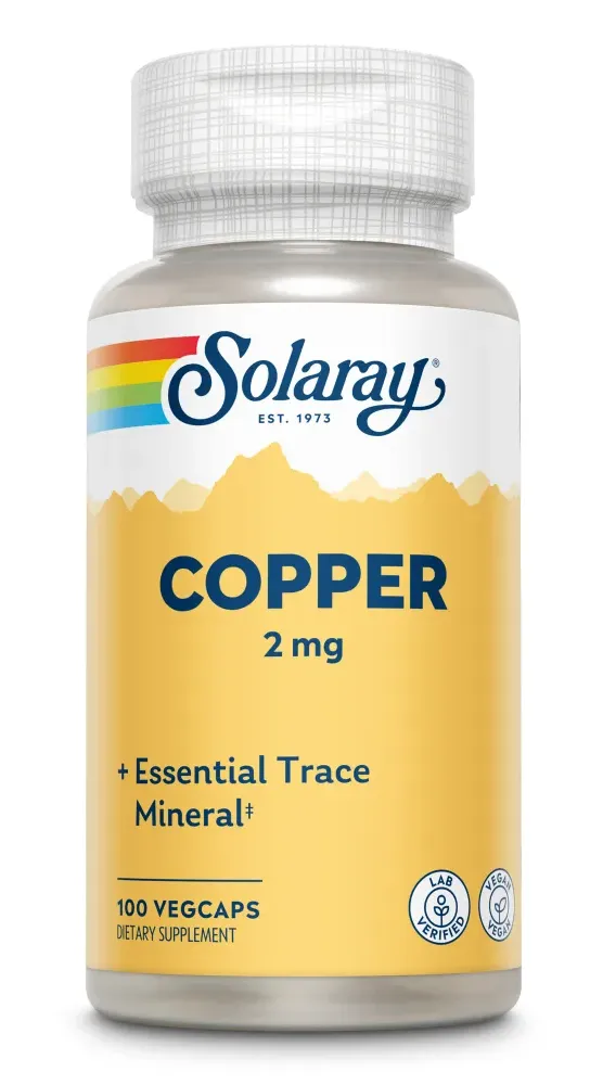 Solaray Copper 2mg Capsules (100 capsules)