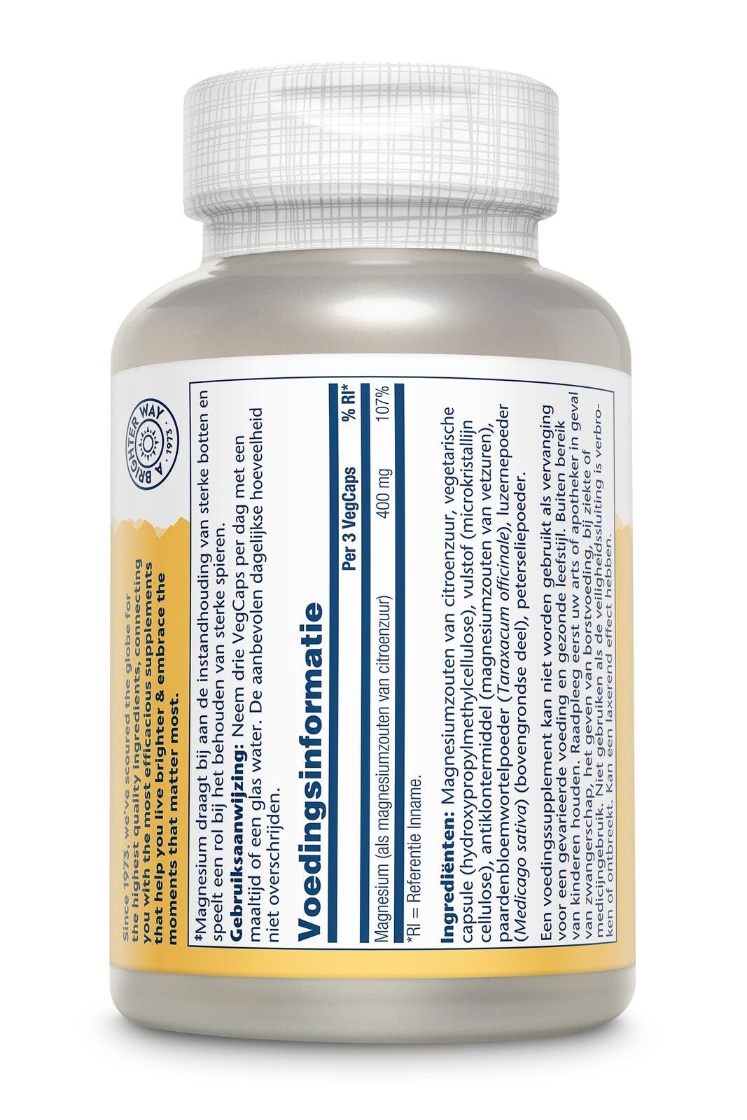 Solaray Magnesiumcitraat Capsules (90 capsules)