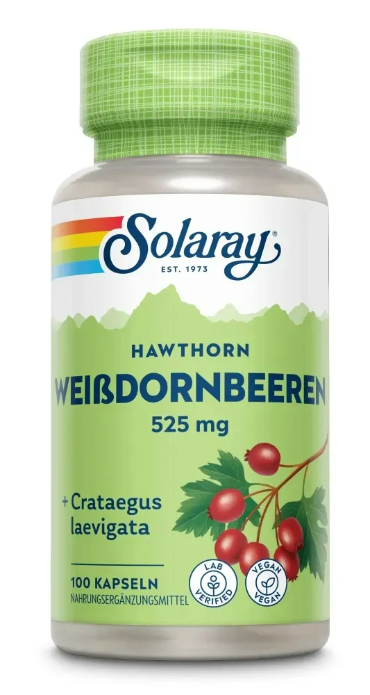 Solaray Meidoornbessen Capsules (100 capsules)