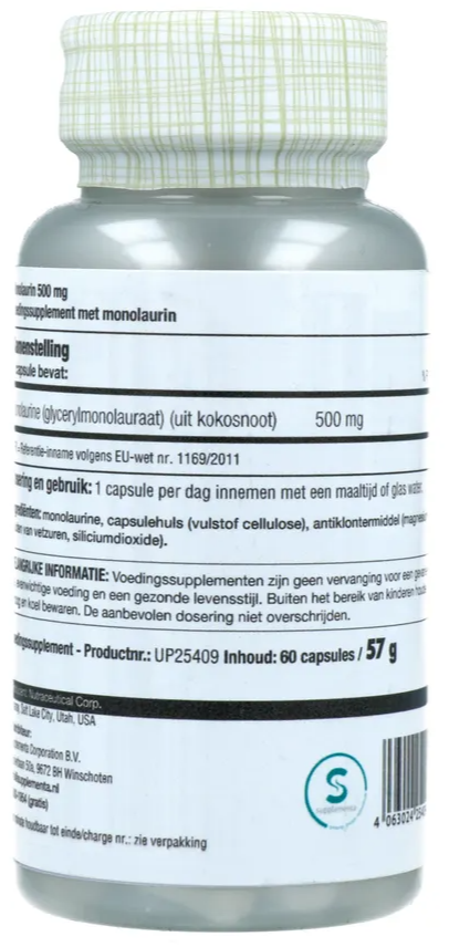 Solaray Monolaurine 500mg Capsules (60 capsules)