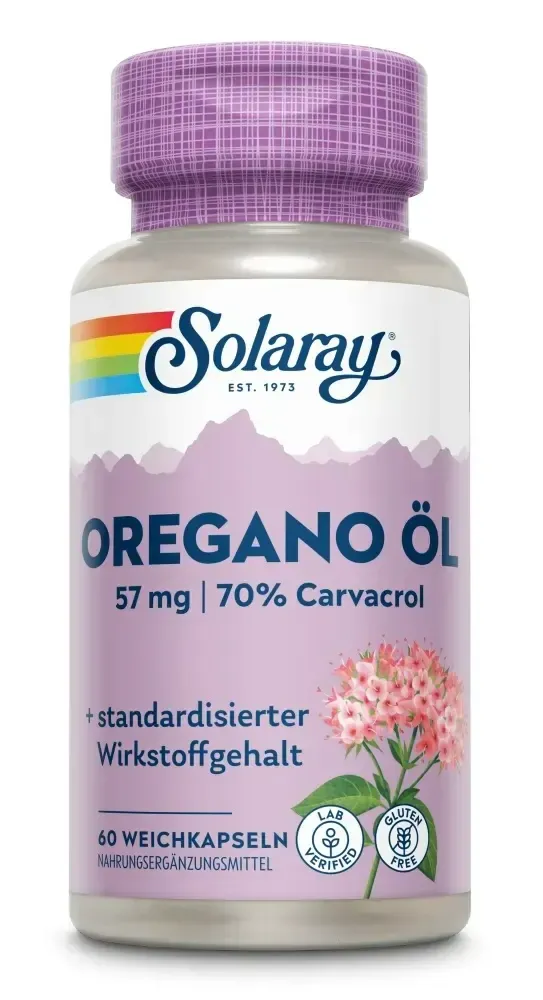 Solaray Oregano Olie Carvacrol Softgels (60 softgels)