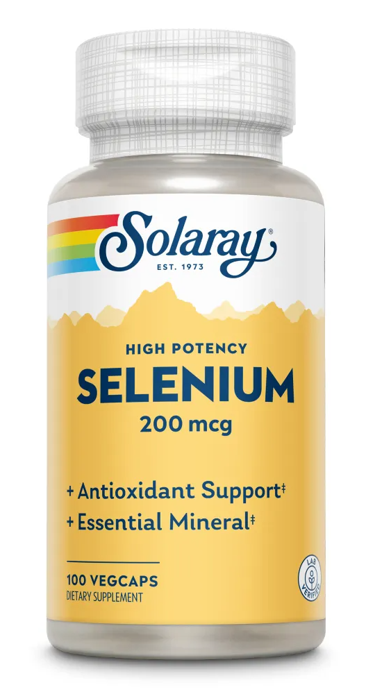 Solaray Selenium 200mcg Capsules (100 vegetarische capsules)