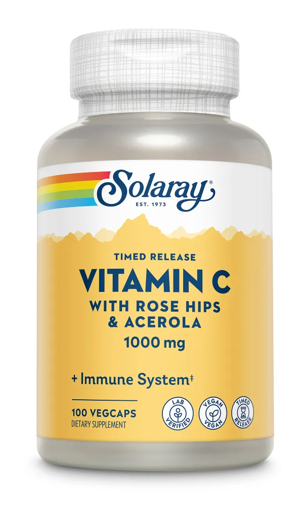 Solaray Vitamin C 1000mg Capsules (100 vegetarische capsules)