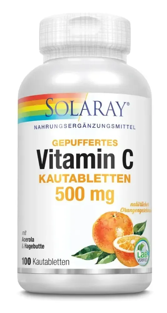 Solaray Vitamine C Gebufferd Kauwtabletten 100kauwtabletten (100 kauwtabletten)