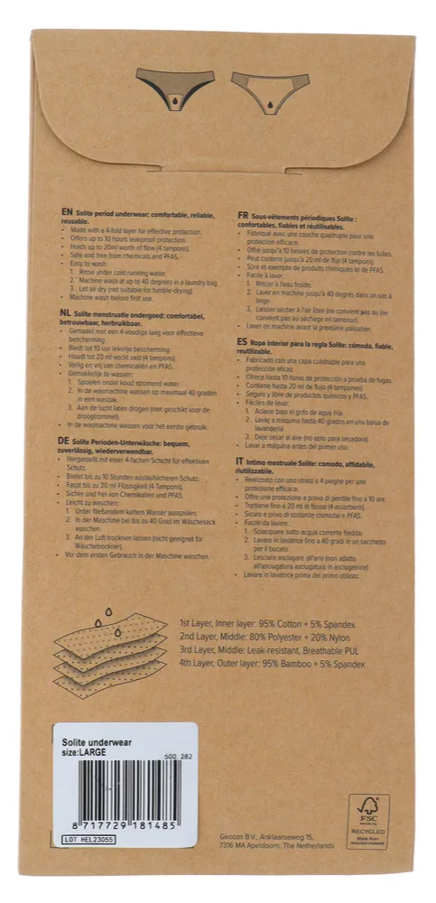 Solite Menstruatieondergoed Bikini Maat L (1 stuk) - image 5